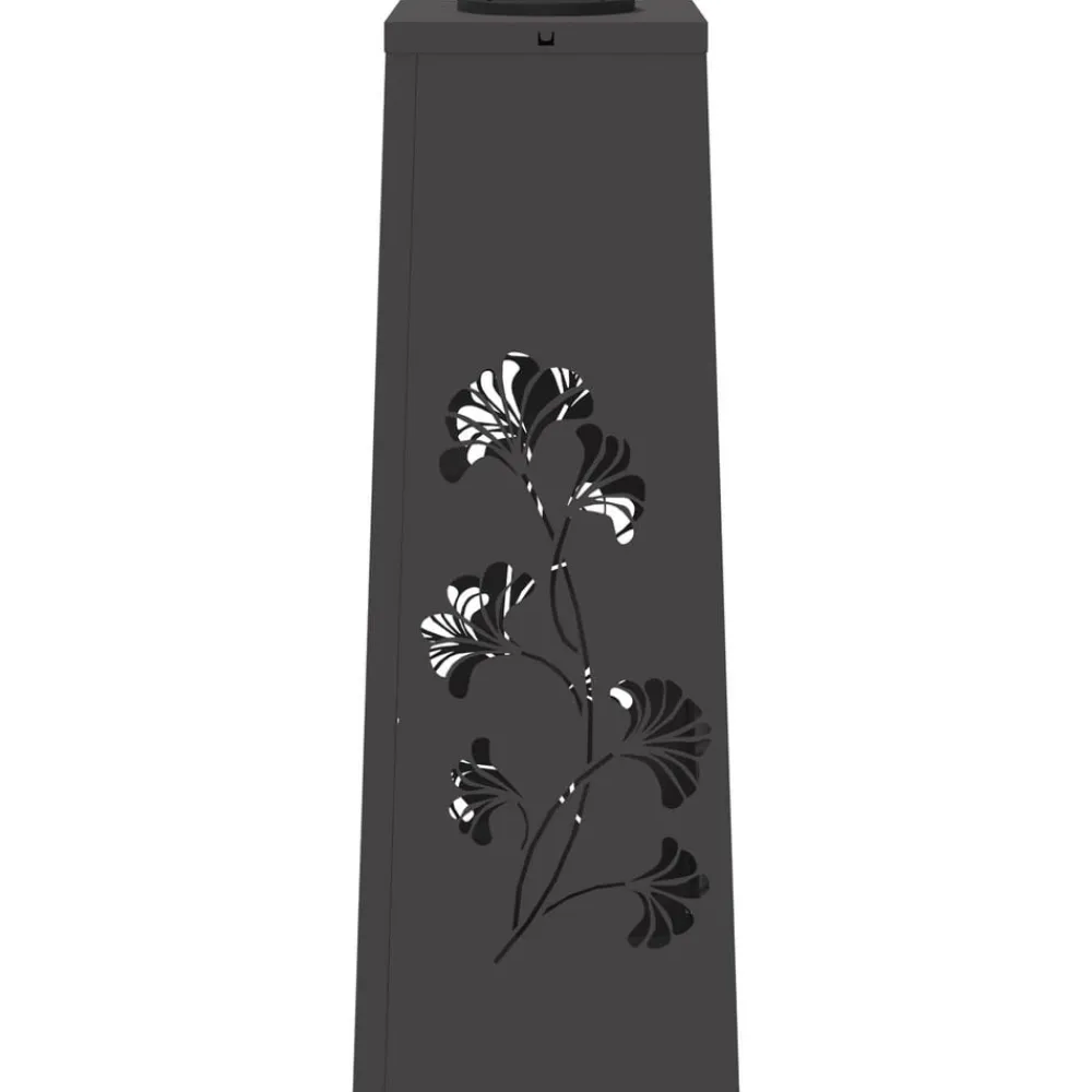 vidaXL Luz de camino LED solar 2 pcs Acero laminado en frío Negro Hot
