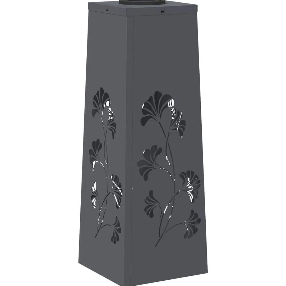 vidaXL Luz de camino LED solar 2 pcs Acero laminado en frío Antracita Clearance