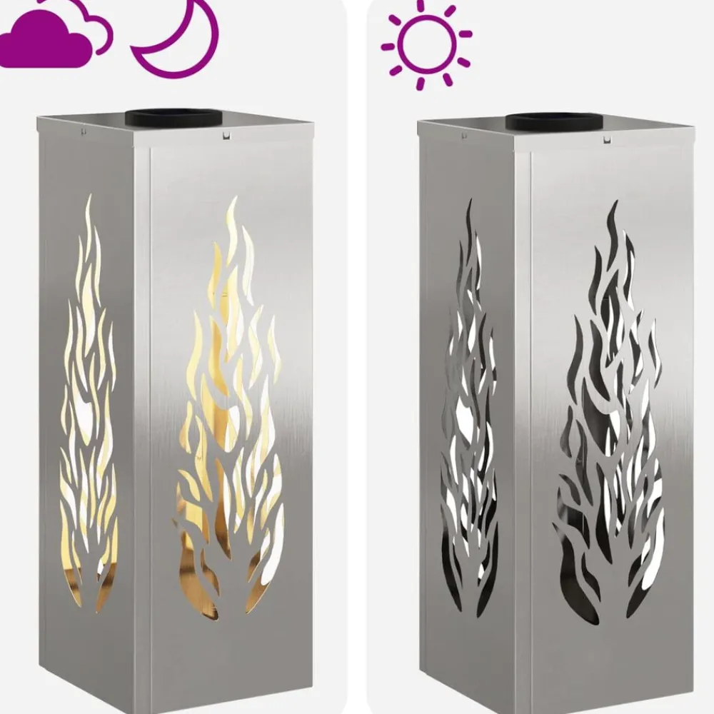 vidaXL Luz de camino LED solar 2 pcs Plateado Acero inoxidable Outlet