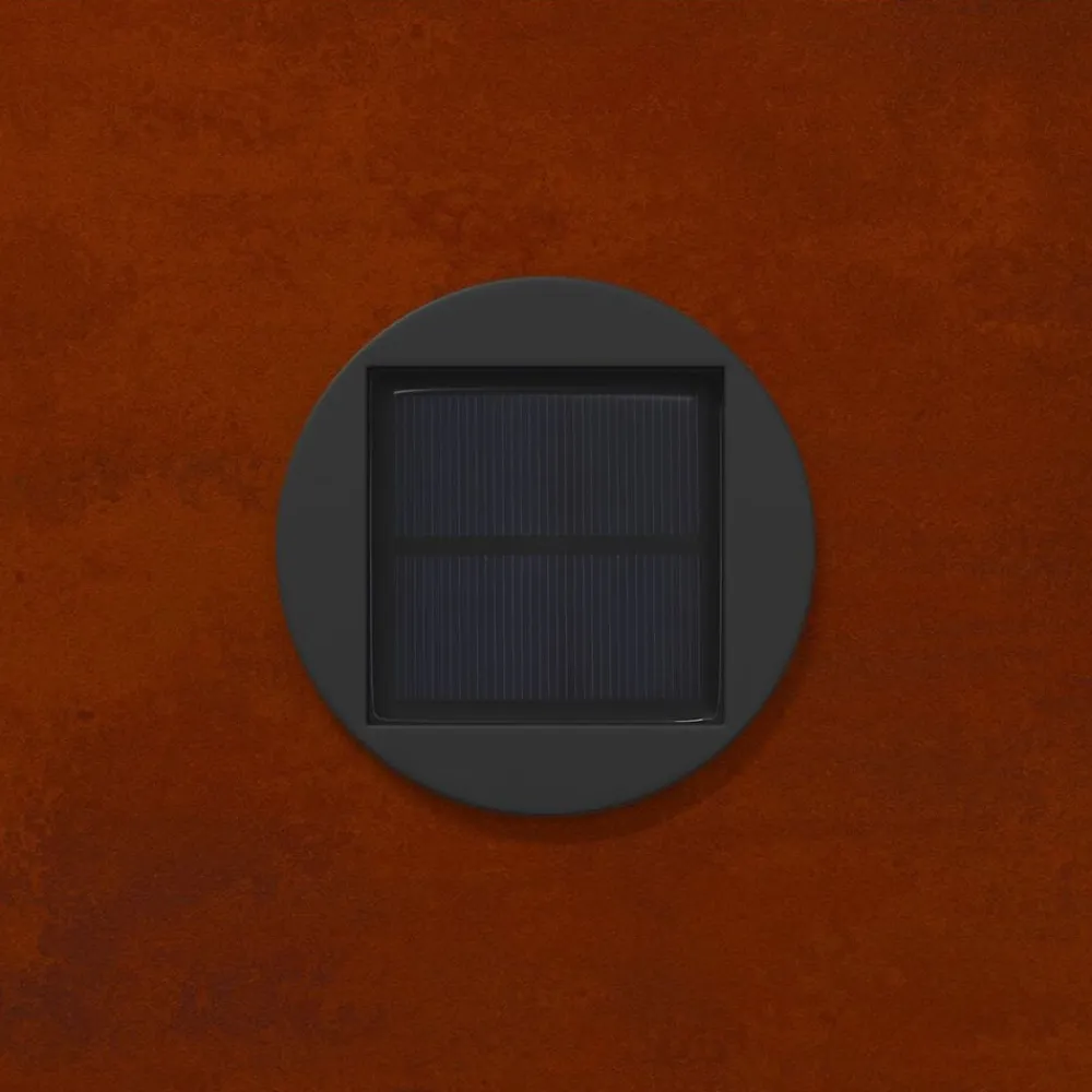 vidaXL Iluminación-Luz de camino LED solar 2 pcs Oxidado Acero autopatinable