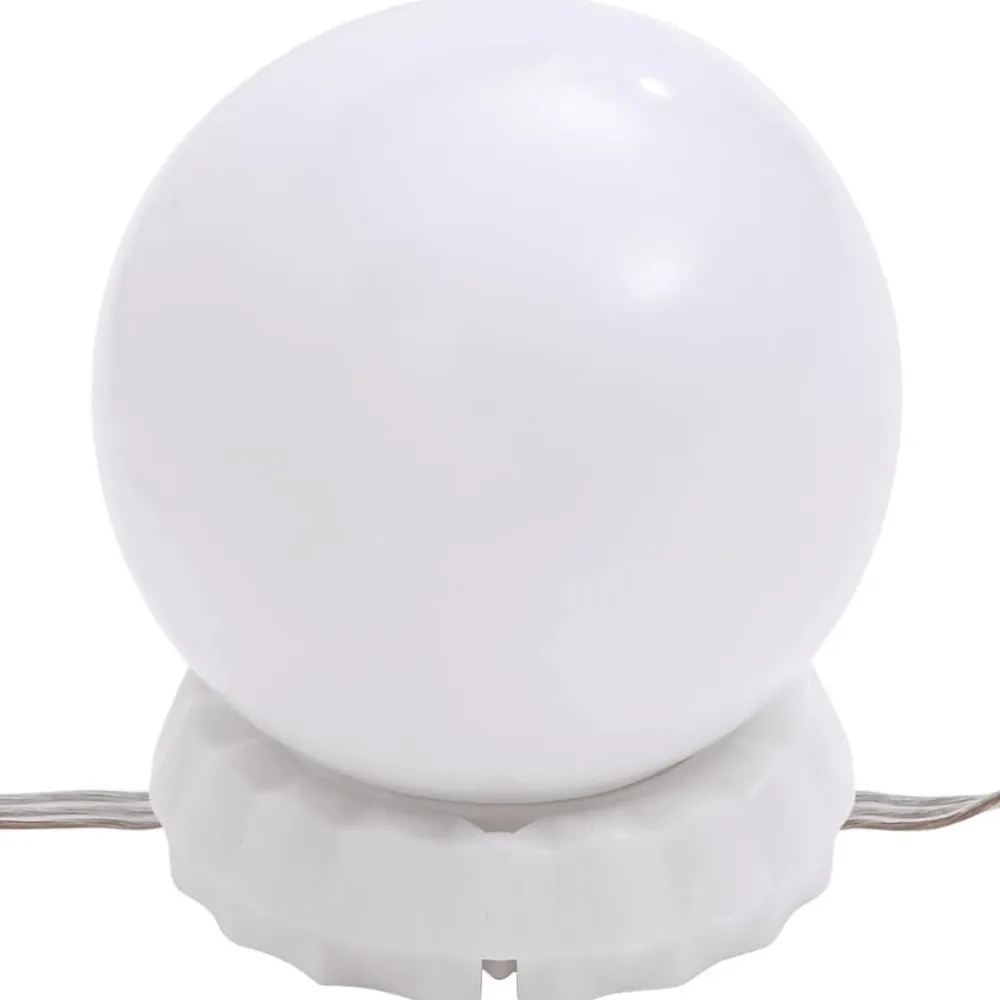 vidaXL Iluminación-Luz de espejo con 8 bombillas LED blanco cálido y blanco frío
