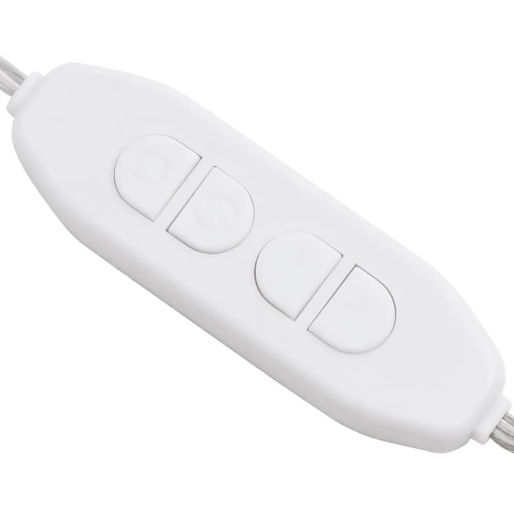 vidaXL Iluminación-Luz de espejo con 8 bombillas LED blanco cálido y blanco frío