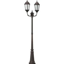 vidaXL Iluminación-Luz de Jardín Bronce 68 x 0 x 35 cm Aluminio y Cristal