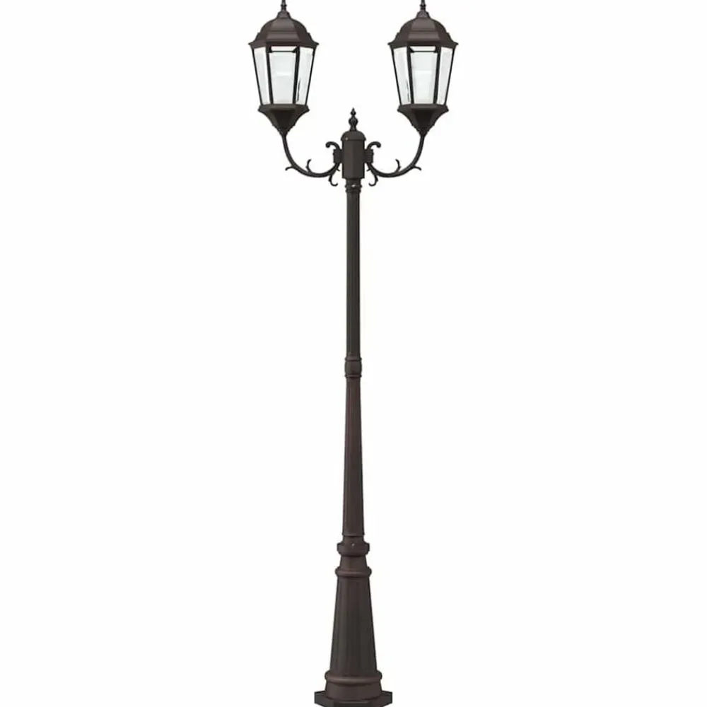 vidaXL Iluminación-Luz de Jardín Bronce 68 x 0 x 35 cm Aluminio y Cristal