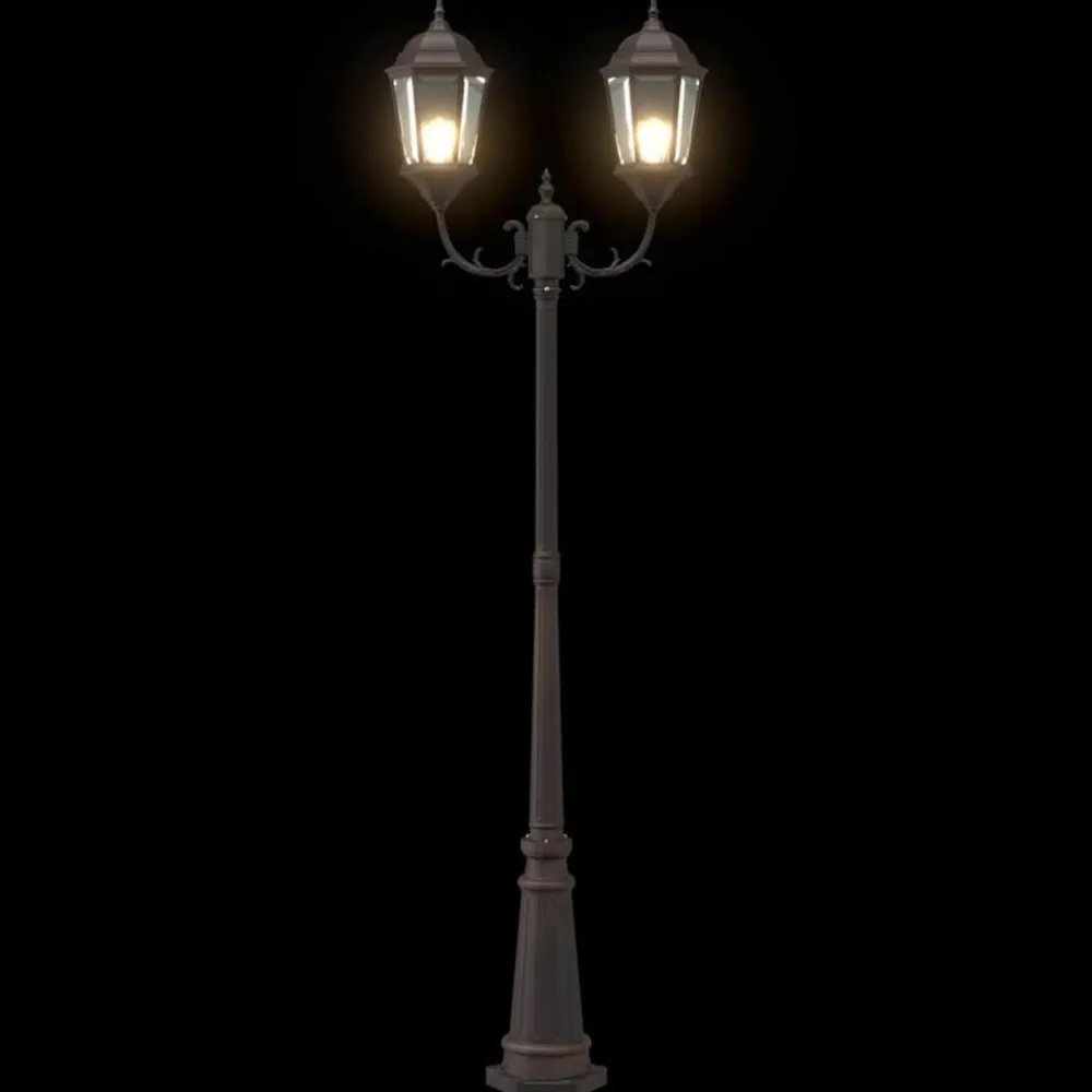 vidaXL Iluminación-Luz de Jardín Bronce 68 x 0 x 35 cm Aluminio y Cristal