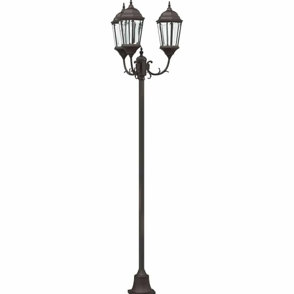 vidaXL Iluminación-Luz de Jardín 57 x 49 x 241 cm Aluminio y Cristal