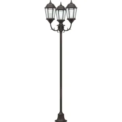 vidaXL Iluminación-Luz de Jardín 57 x 49 x 241 cm Aluminio y Cristal