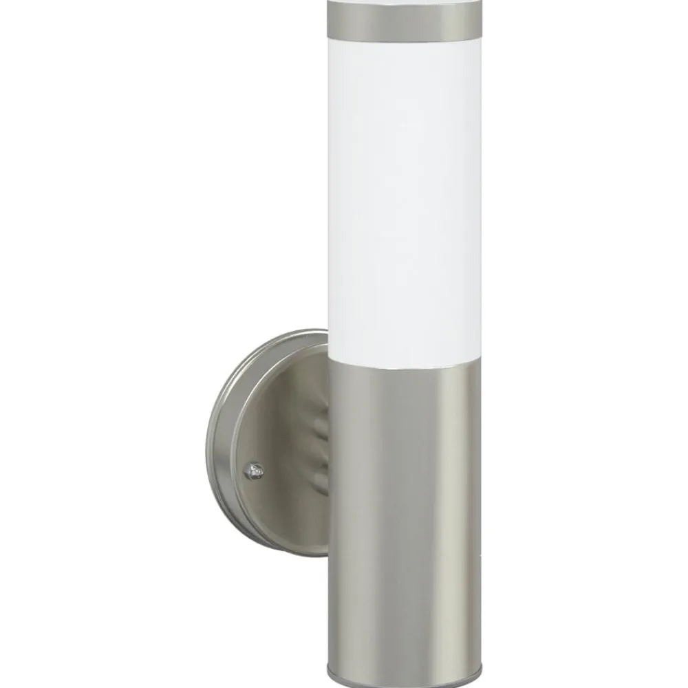 vidaXL Luz de pared exterior 15 x 7,5 x 33 cm Plateado Clearance