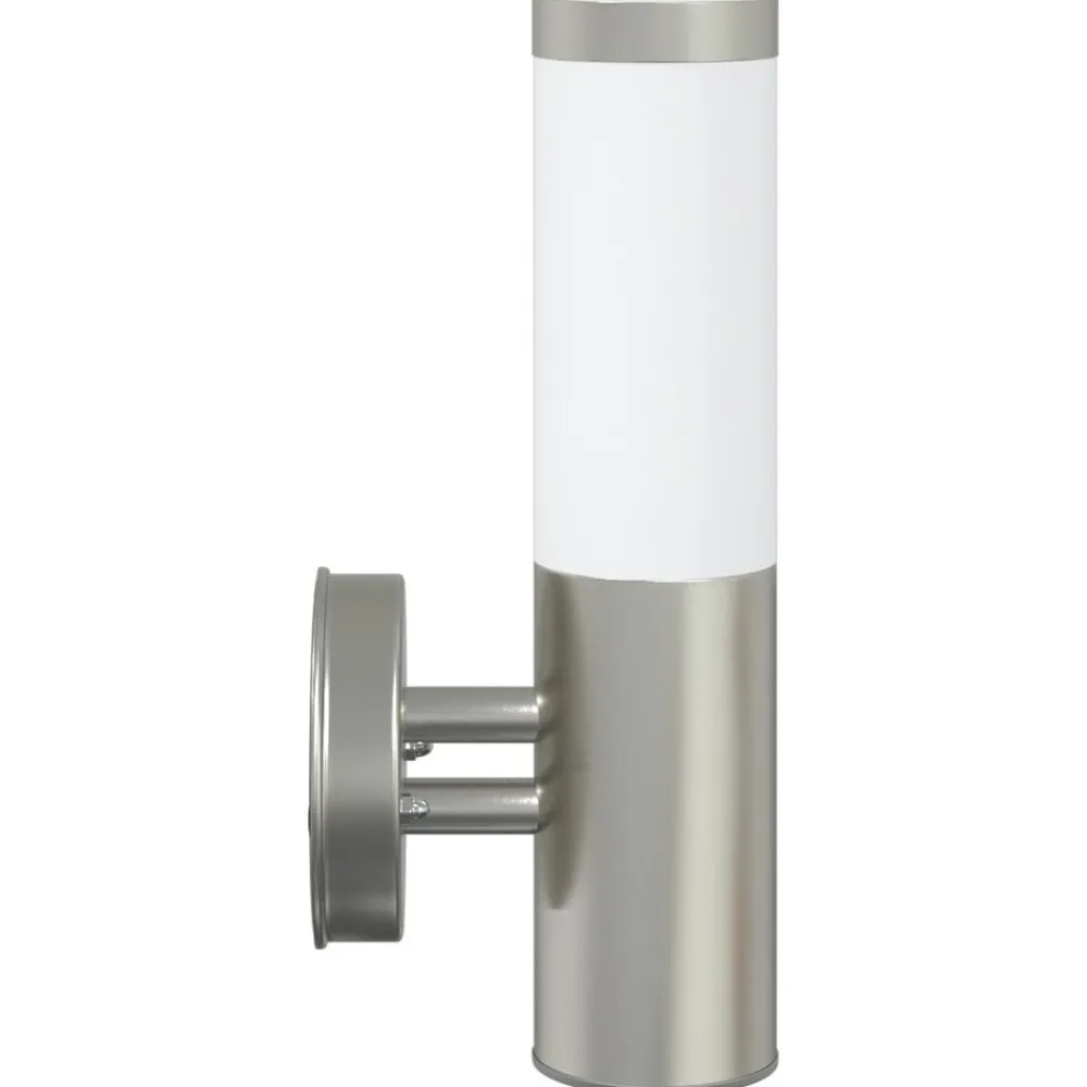 vidaXL Luz de pared exterior 15 x 7,5 x 33 cm Plateado Clearance