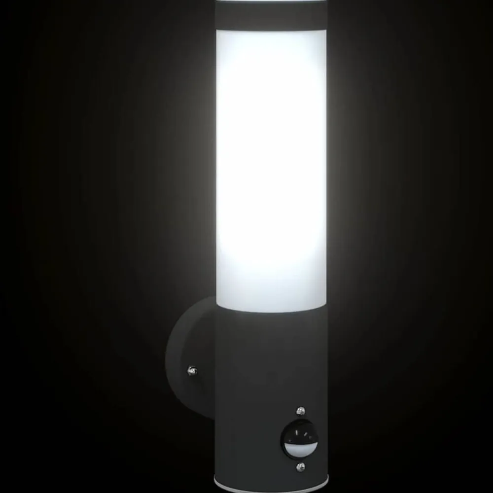 vidaXL Luz de pared exterior 12 x 8,5 x 29 cm Negro Clearance