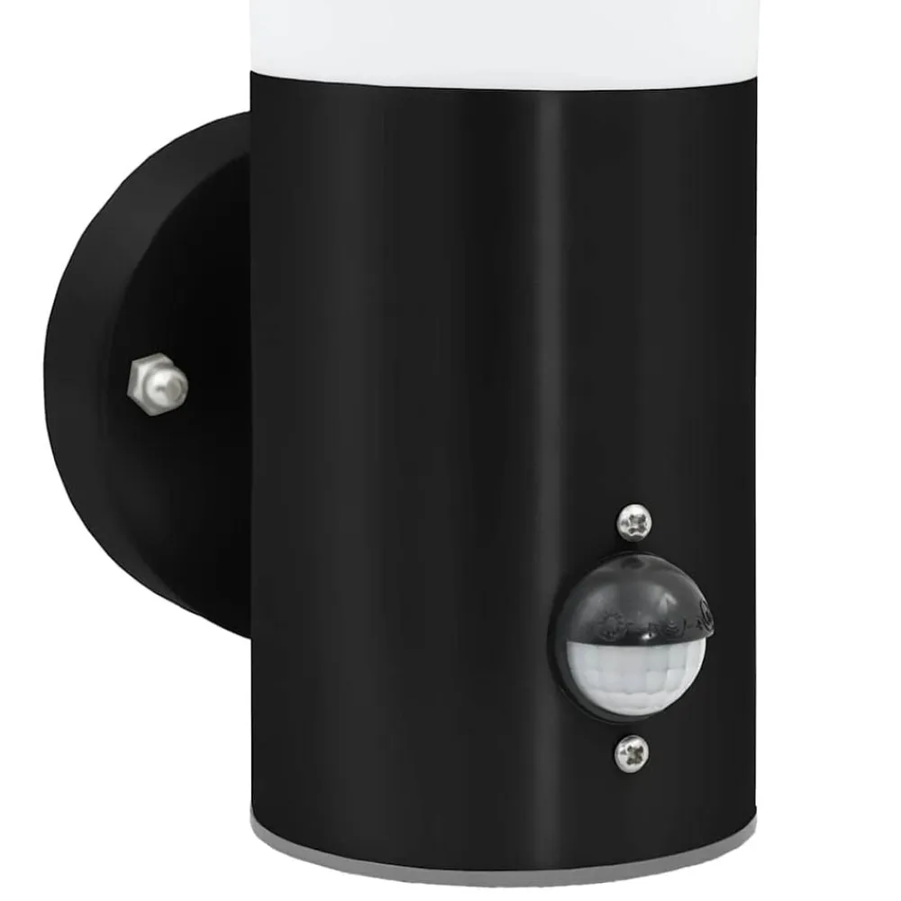 vidaXL Luz de pared exterior 12 x 8,5 x 29 cm Negro Clearance