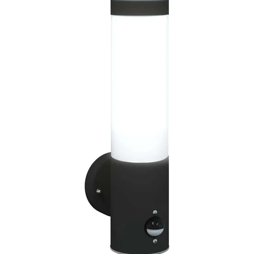 vidaXL Luz de pared exterior 12 x 8,5 x 29 cm Negro Clearance