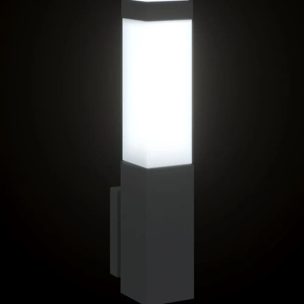 vidaXL Luz de pared exterior 10.5 x 6 x 33 cm Negro Discount
