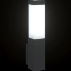 vidaXL Luz de pared exterior 10.5 x 6 x 33 cm Negro Discount