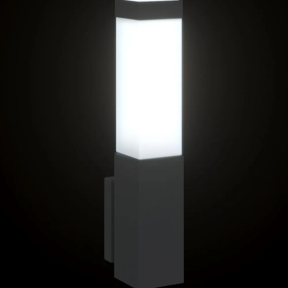 vidaXL Luz de pared exterior 10.5 x 6 x 33 cm Negro Discount