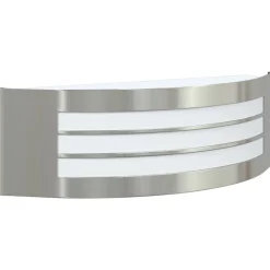 vidaXL Luz de pared exterior Plateado 32 x 10 x 10 cm Acero inoxidable New
