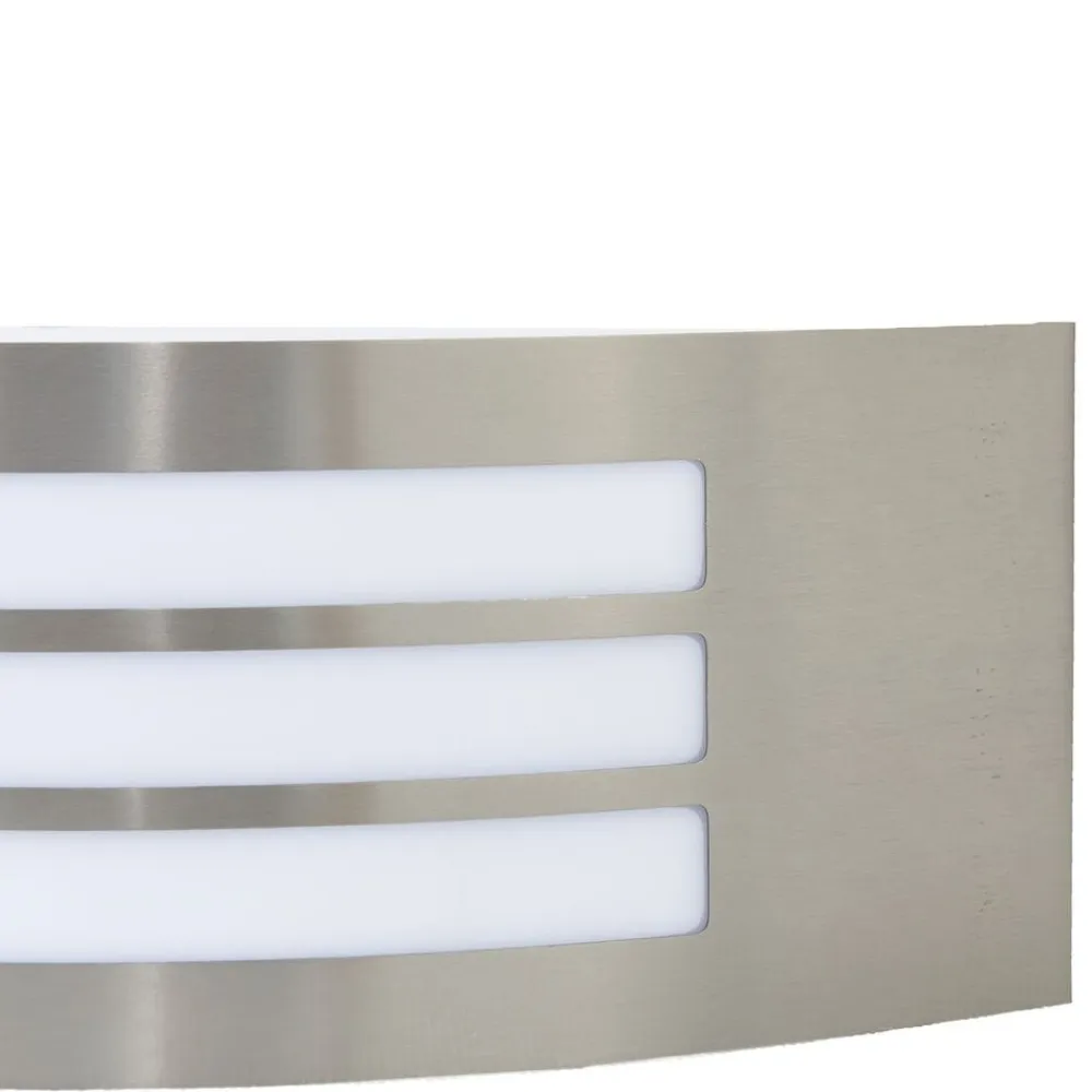 vidaXL Luz de pared exterior Plateado 32 x 10 x 10 cm Acero inoxidable New