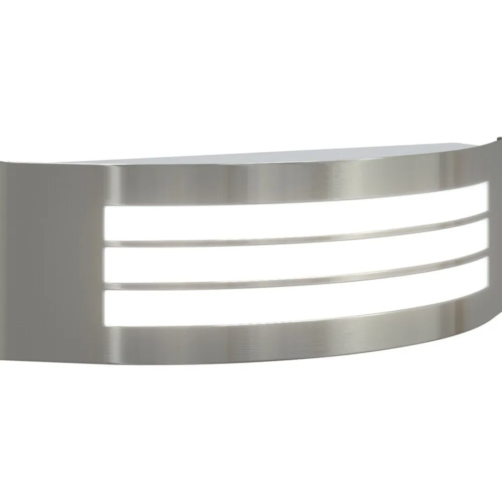 vidaXL Luz de pared exterior Plateado 32 x 10 x 10 cm Acero inoxidable New
