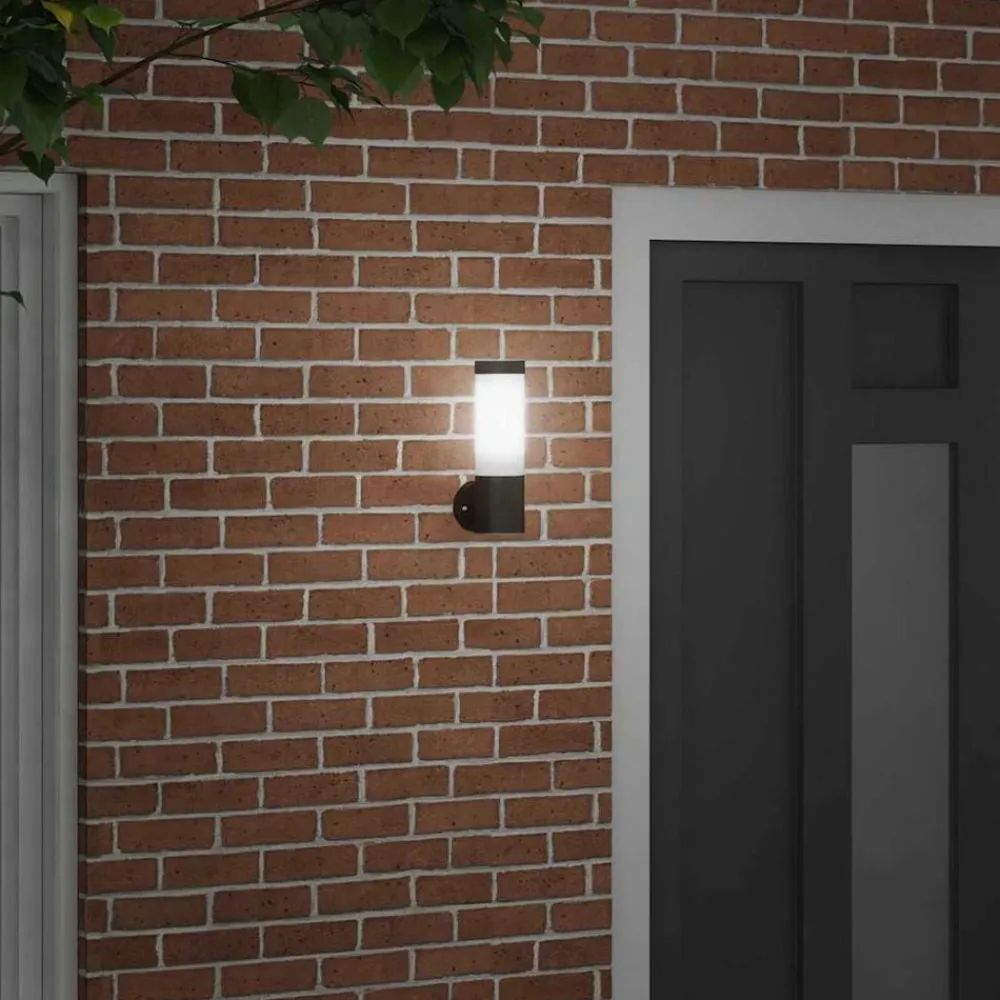 vidaXL Luz de pared exterior 12 x 8,5 x 27 cm Negro Outlet