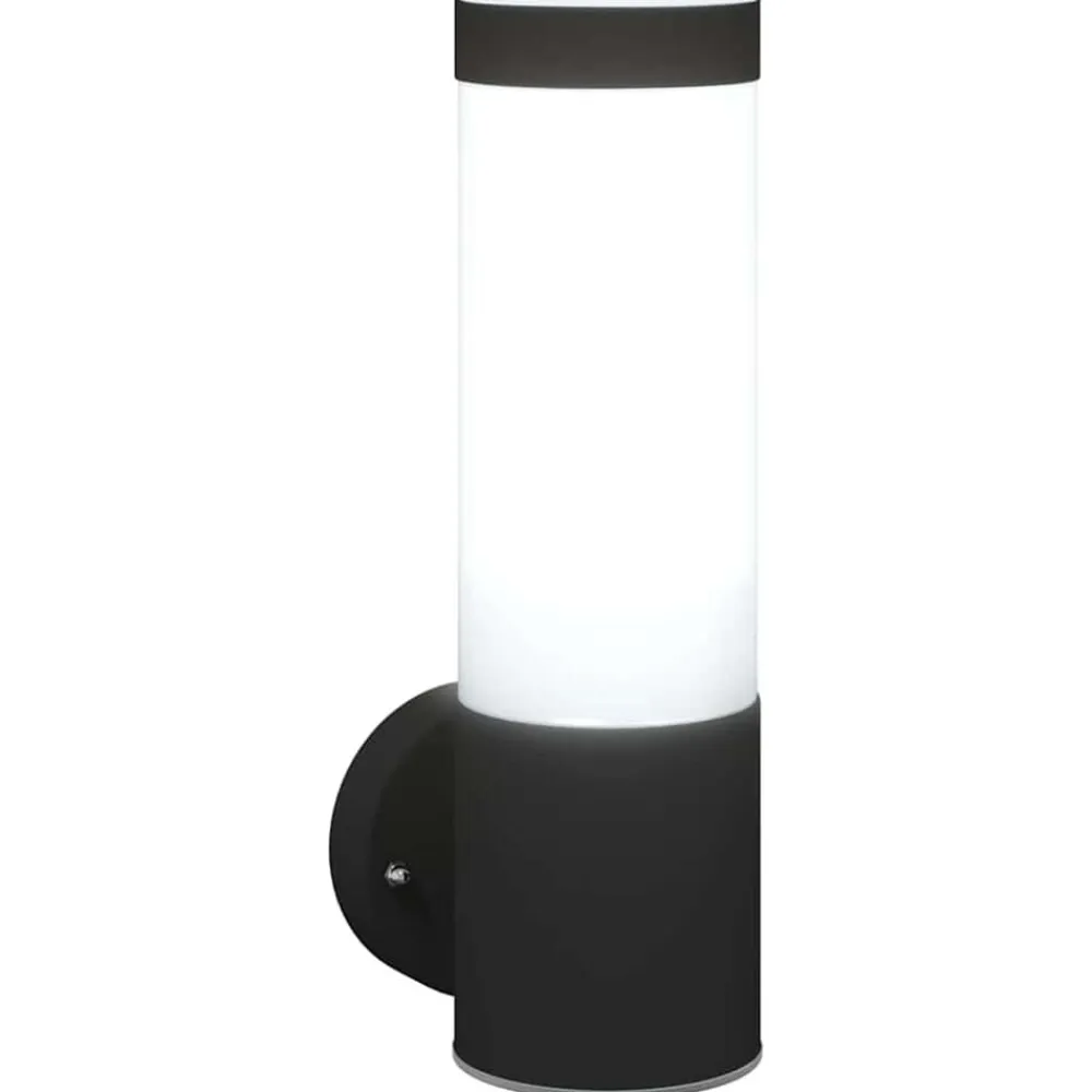 vidaXL Luz de pared exterior 12 x 8,5 x 27 cm Negro Outlet