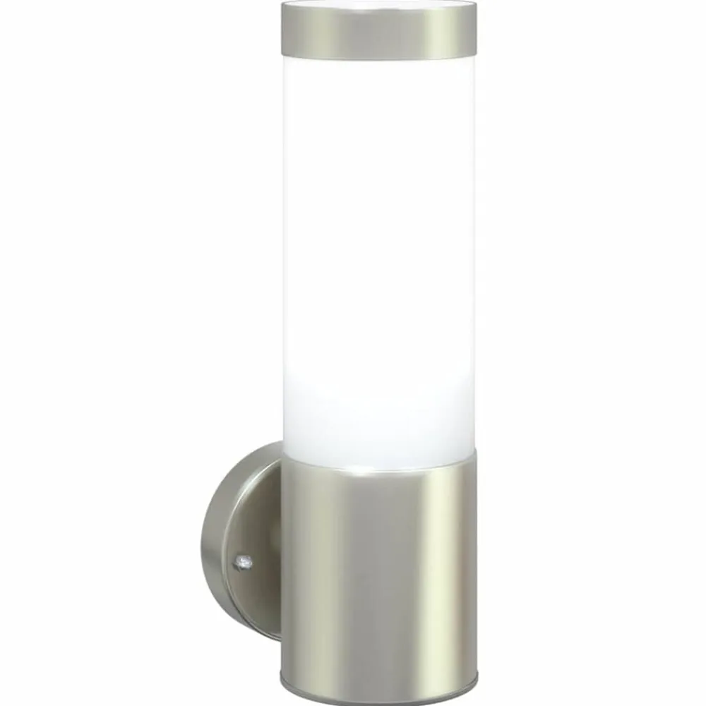 vidaXL Luz de pared exterior 12 x 8,5 x 27 cm Plateado Online