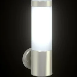 vidaXL Luz de pared exterior 12 x 8,5 x 27 cm Plateado Online