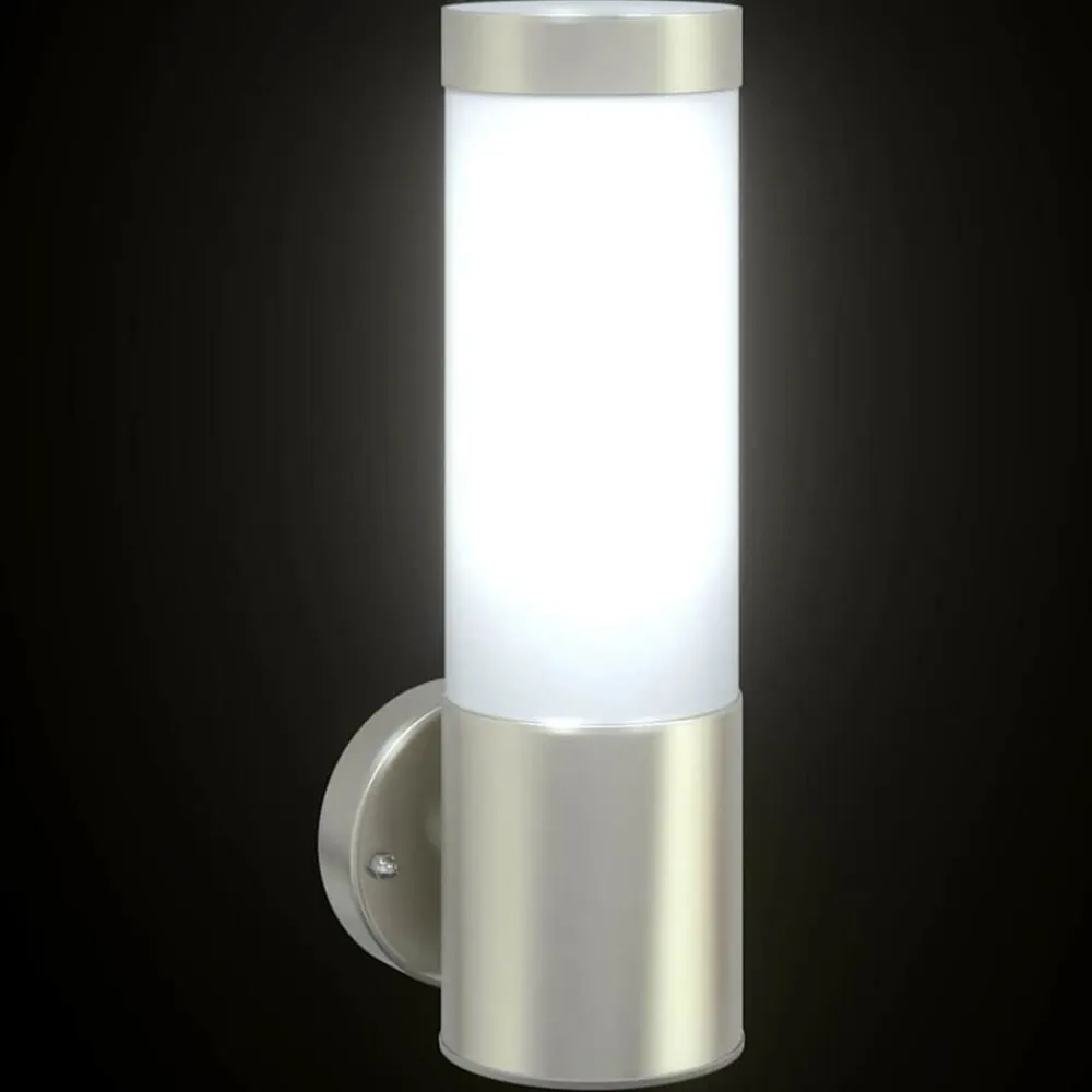 vidaXL Luz de pared exterior 12 x 8,5 x 27 cm Plateado Online