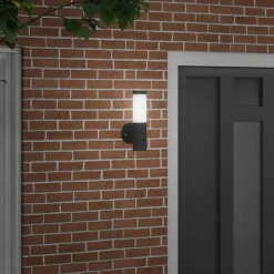 vidaXL Luz de pared exterior 15 x 7,5 x 33 cm Negro Clearance