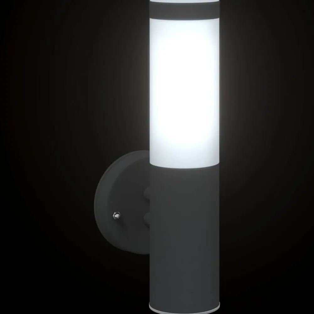 vidaXL Luz de pared exterior 15 x 7,5 x 33 cm Negro Clearance