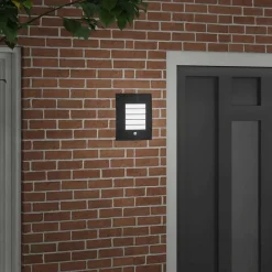 vidaXL Luz de pared exterior 23.5 x 9 x 26 cm Negro Best
