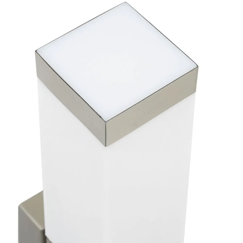 vidaXL Iluminación-Luz de pared exterior Plateado 10.5 x 6 x 33 cm