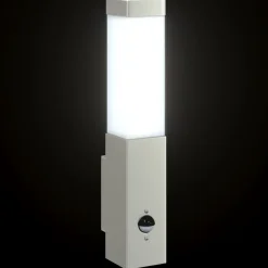 vidaXL Iluminación-Luz de pared exterior Plateado 10.5 x 6 x 33 cm