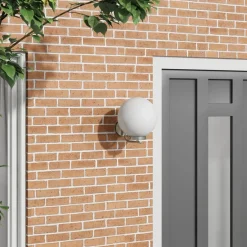 vidaXL Luz de pared exterior Plateado 29 x 25 x 33 cm Best
