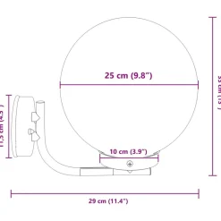 vidaXL Luz de pared exterior Plateado 29 x 25 x 33 cm Best
