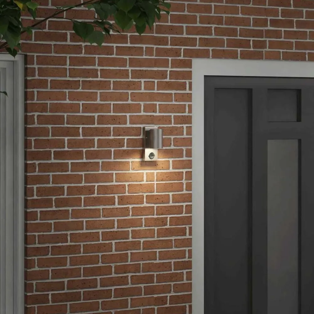 vidaXL Luz de pared exterior Plateado 6,5 x 10,5 x 16 cm Acero inoxidable Outlet