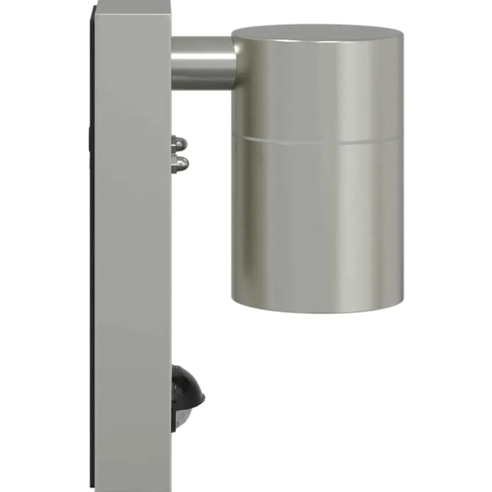 vidaXL Luz de pared exterior Plateado 6,5 x 10,5 x 16 cm Acero inoxidable Outlet