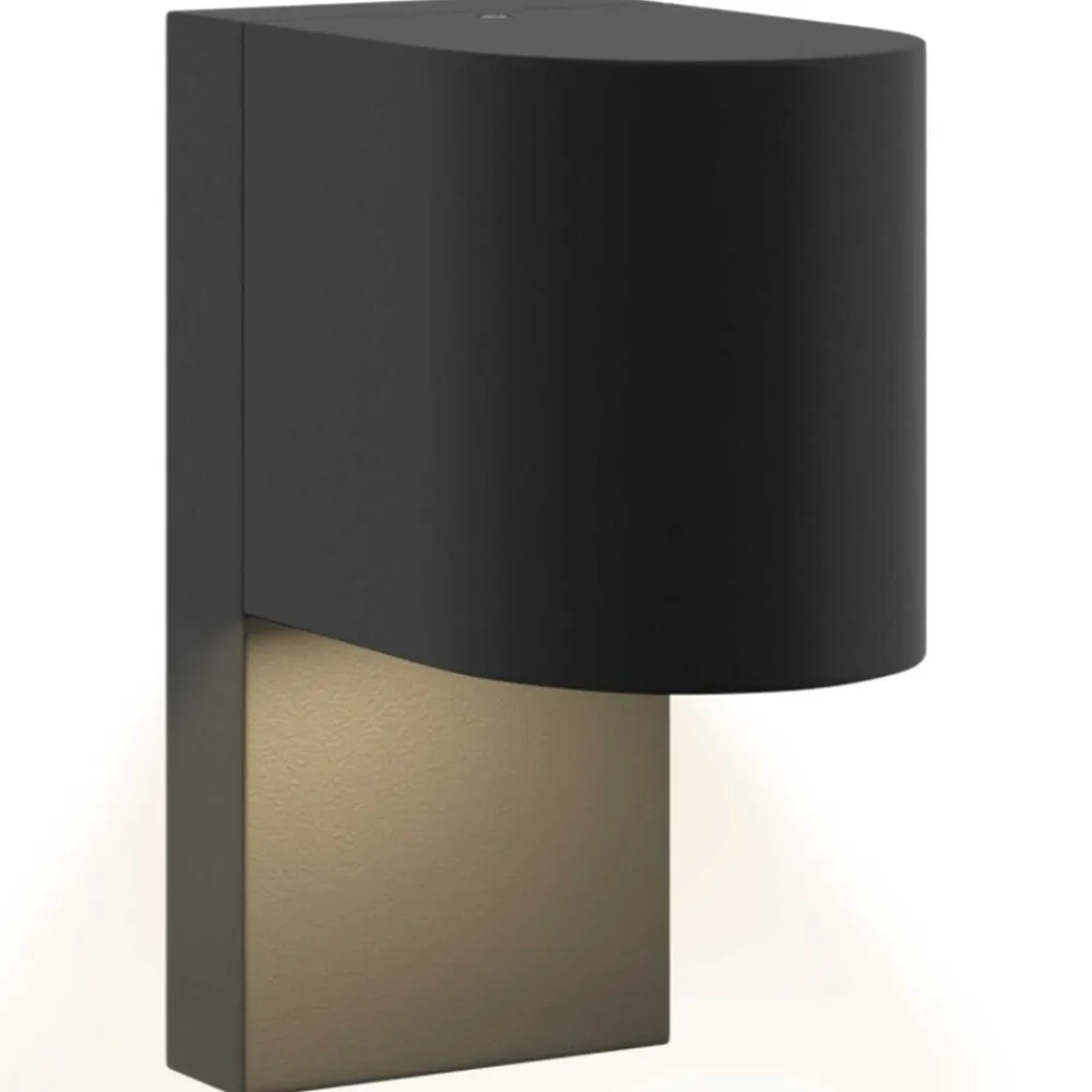 vidaXL Luz de pared exterior Negro 12 x 7 x 15 cm Acero inoxidable Outlet