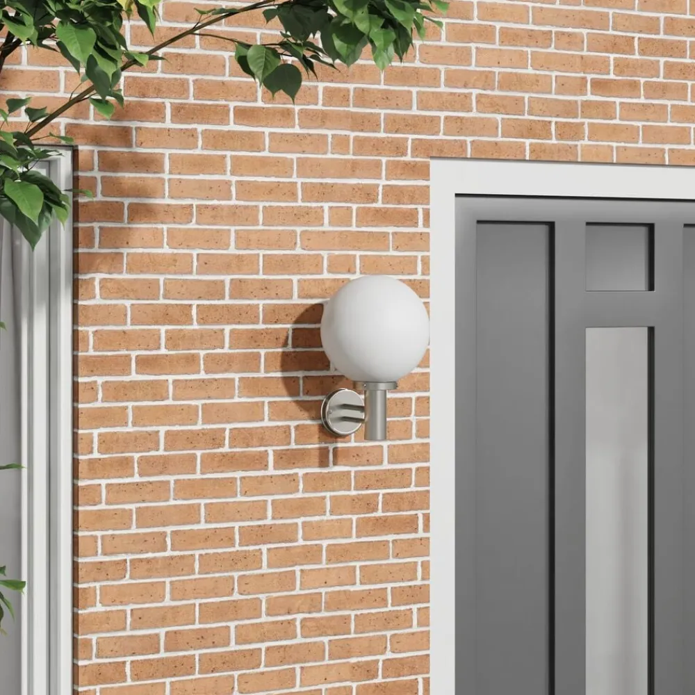 vidaXL Luz de pared exterior 28 x 25 x 38 cm Plateado Discount