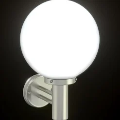vidaXL Luz de pared exterior 28 x 25 x 38 cm Plateado Discount