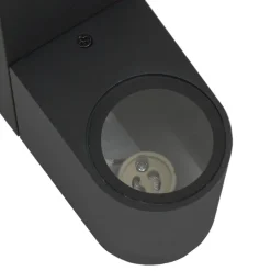 vidaXL Luz de pared exterior Negro 12 x 7 x 15 cm Acero inoxidable Sale