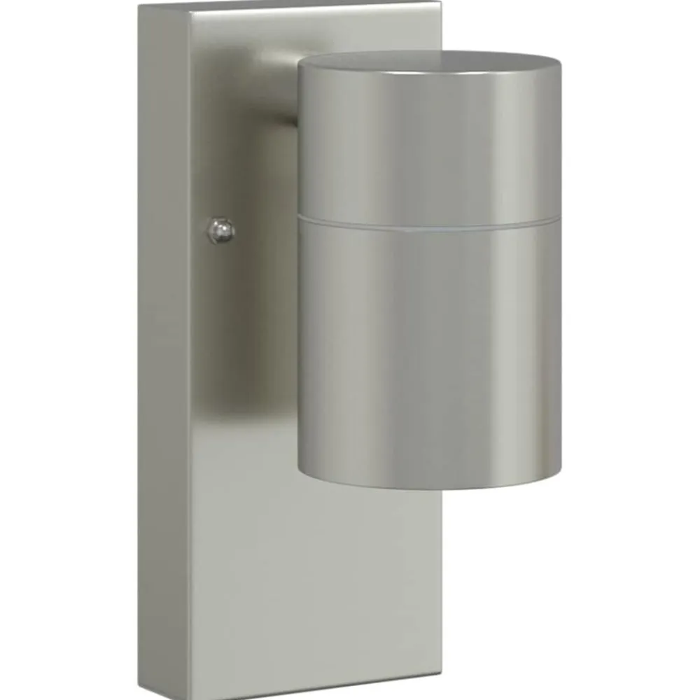vidaXL Luz de pared exterior Plateado 6,5 x 10,5 x 16 cm Acero inoxidable Discount