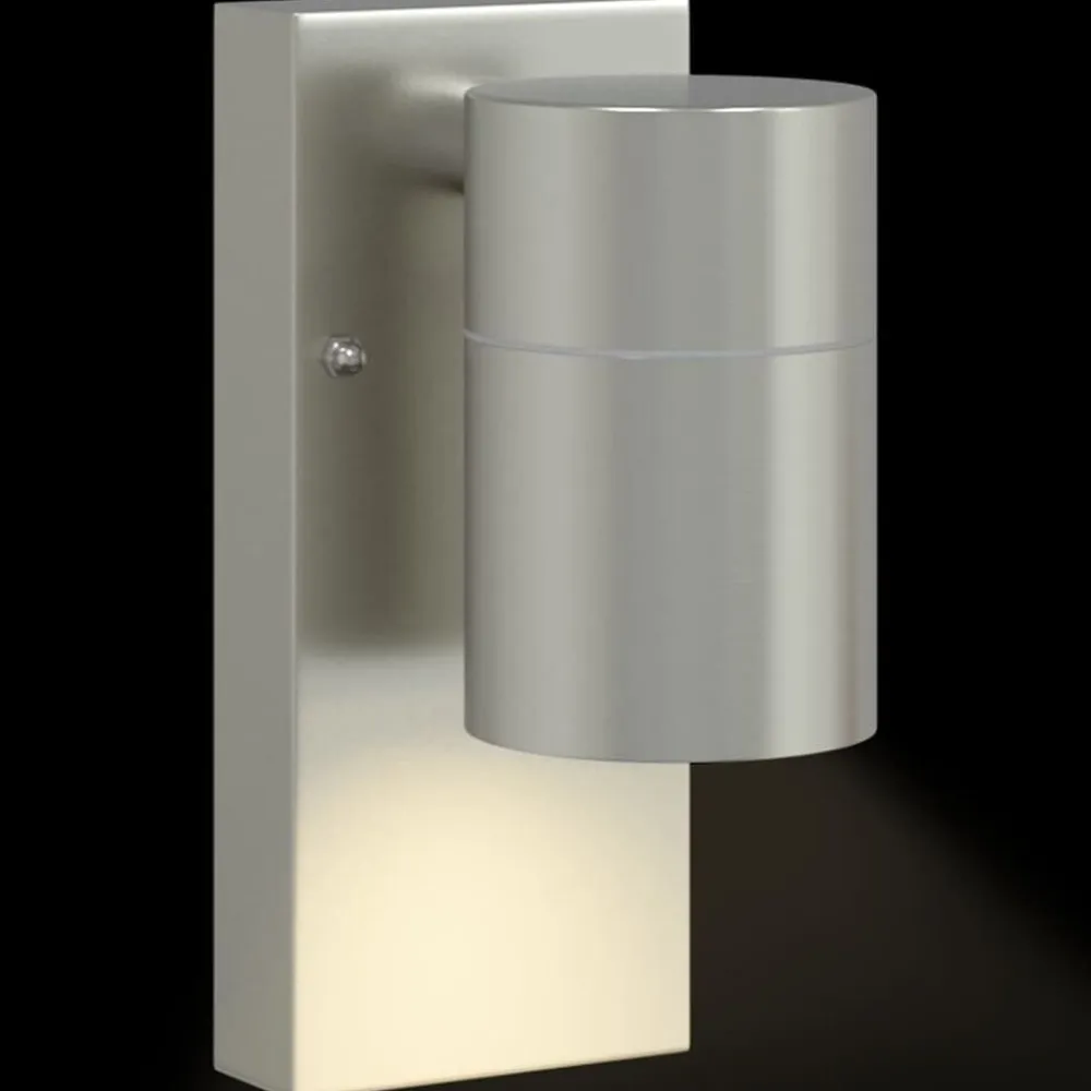 vidaXL Luz de pared exterior Plateado 6,5 x 10,5 x 16 cm Acero inoxidable Discount