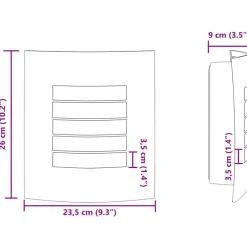 vidaXL Luz de pared exterior Plateado 23.5 x 9 x 26 cm Acero inoxidable Sale