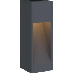 vidaXL Iluminación-Luz de Sendero LED Solar 2 pcs Acero laminado en frío
