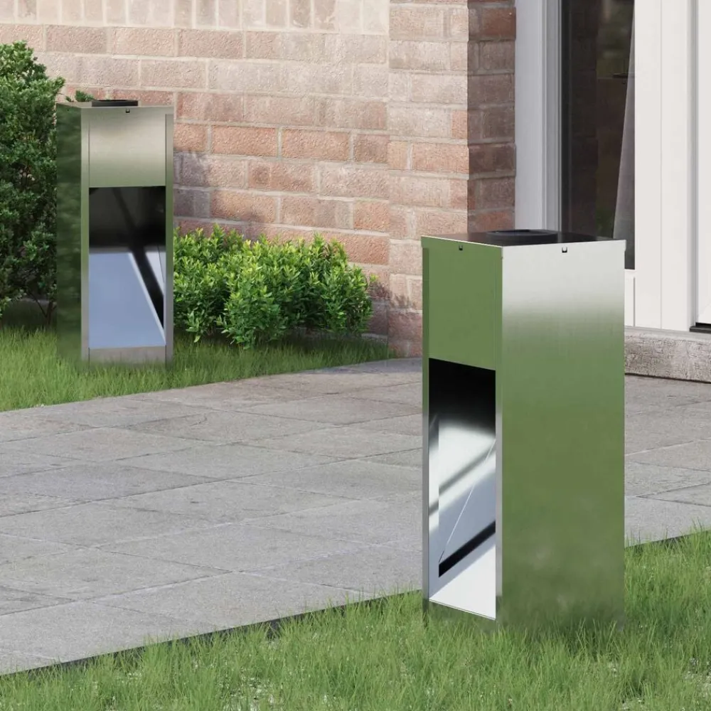 vidaXL Iluminación-Luz de Sendero LED Solar 2 pcs Plateado Galvanizado