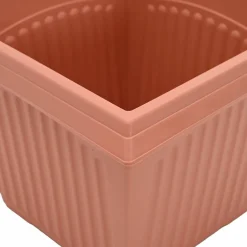 vidaXL Maceta cuadrada para flores 6 pcs 16 x 16 x 14 cm Rojo Ladrillo New