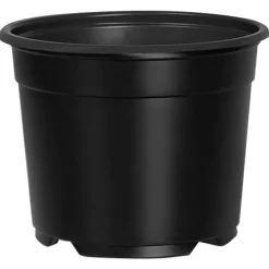 vidaXL Maceta de flores 50 pcs Ø 15 x 12.5 cm Plástico Negro Best