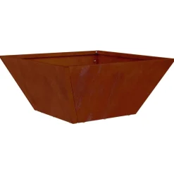 vidaXL Maceta para Jardín Oxidado 35 x 35 x 15 cm Acero autopatinable Acero oxidado Discount