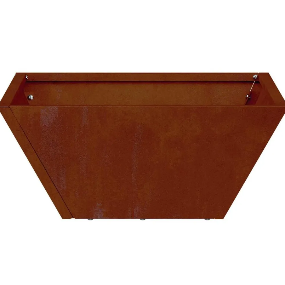 vidaXL Maceta para Jardín Oxidado 35 x 35 x 15 cm Acero autopatinable Acero oxidado Discount