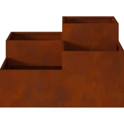 vidaXL Maceta para Jardín Oxidado 80 x 80 x 48 cm Acero autopatinable Acero oxidado Outlet